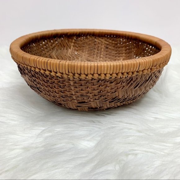 Other - Boho Wicker Woven Bowl Decor Catchall